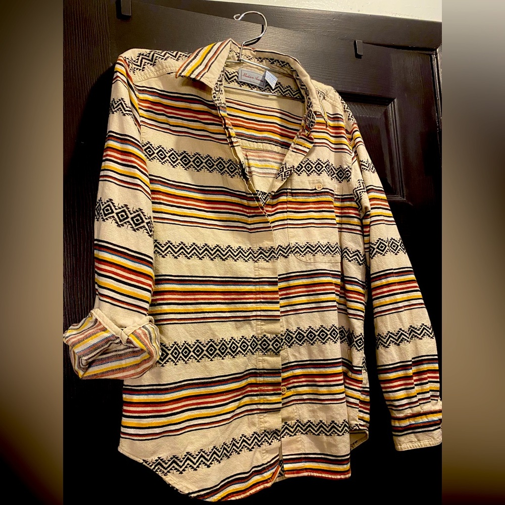 Vintage Madison Avenue Western Print unisex button down